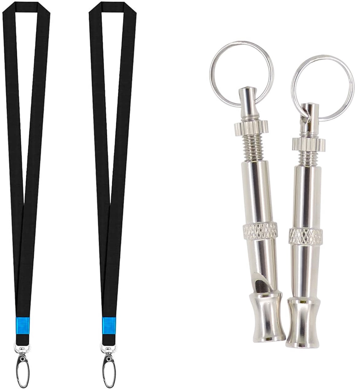 Professionele Hond Fluit met Sleutelhanger - 2 Stuks voor Training en Controle