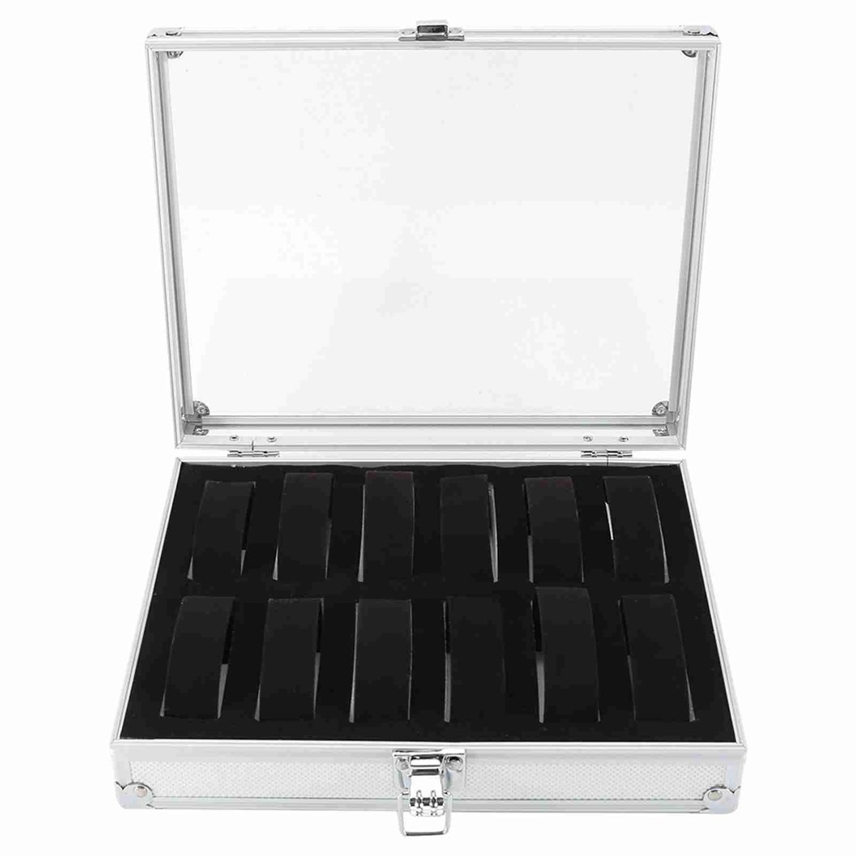 Solidchoice - Elegante Klok met Acryl Scherm en Opbergcapaciteit