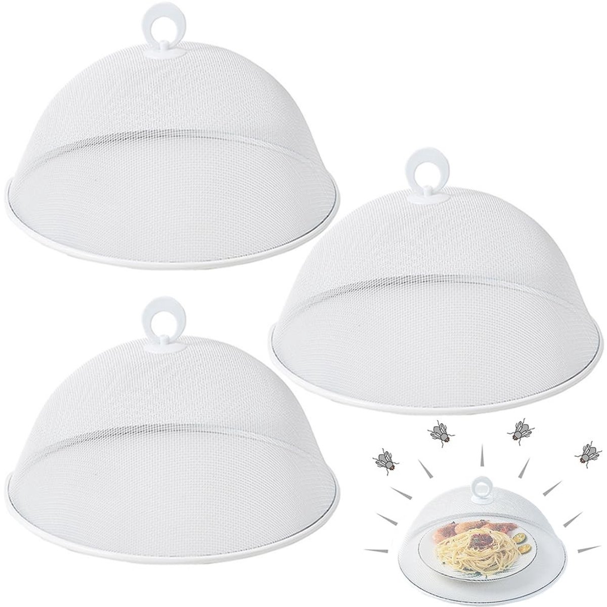 Solidchoice - Set van 3 Voedselbedekkingen met Handvatten