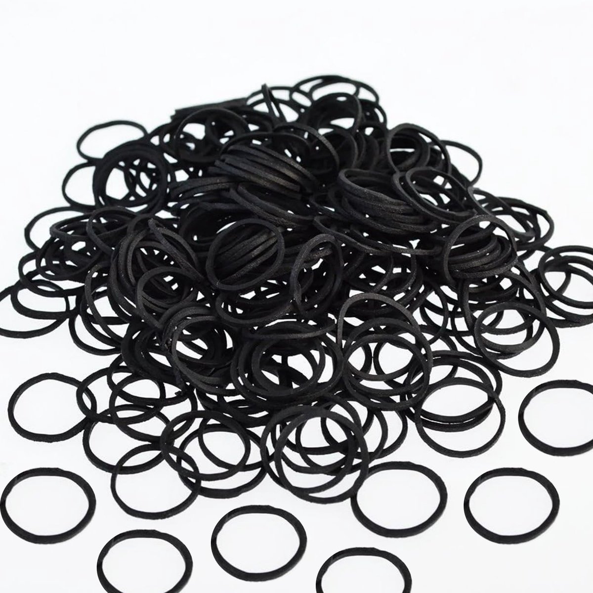 Solidchoice - Set van 1000 Elastische Rubber Bands in Zwart