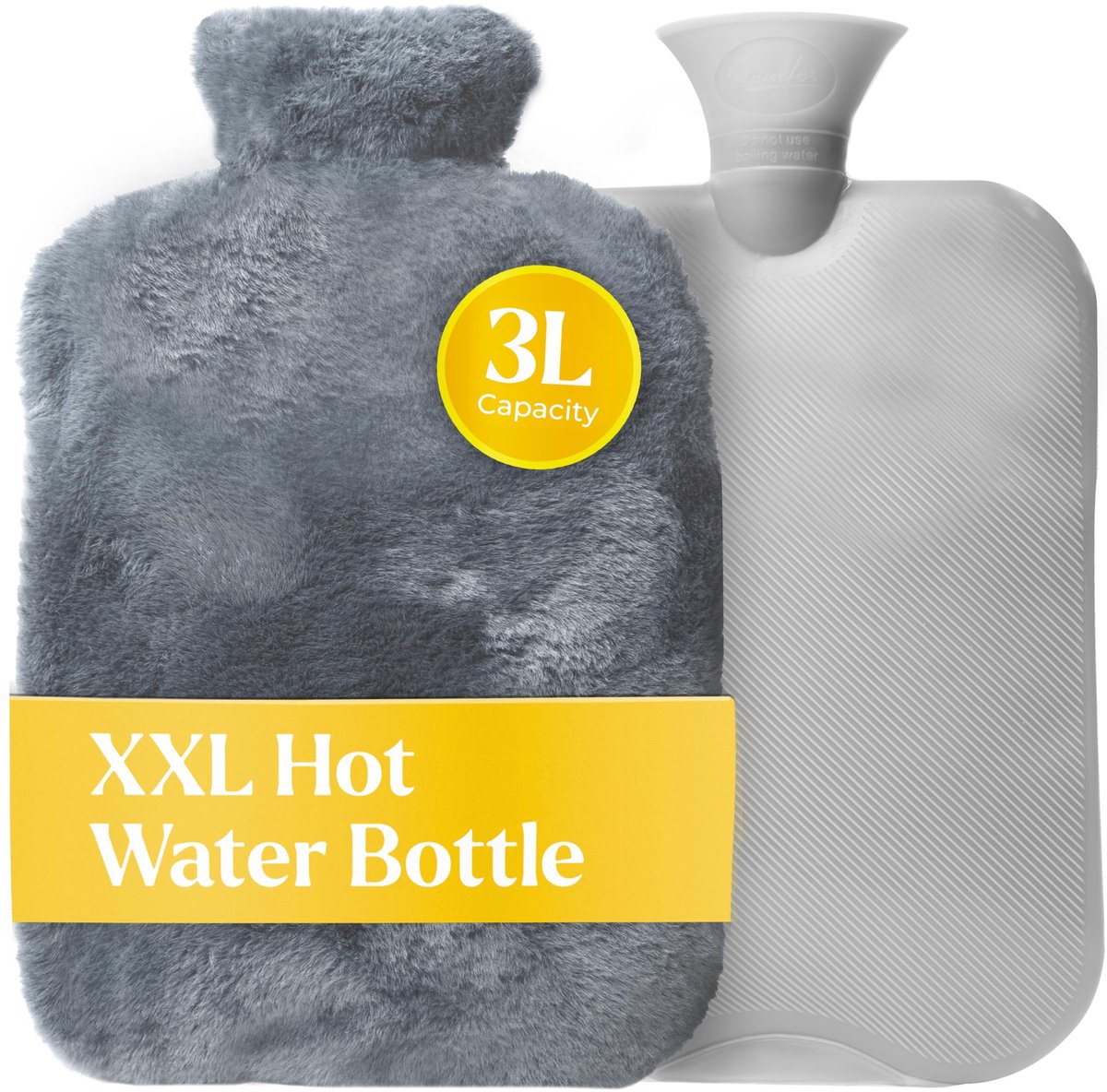 Solidchoice - XXL Warmwaterkruik met Premium Neppelzen Hoes