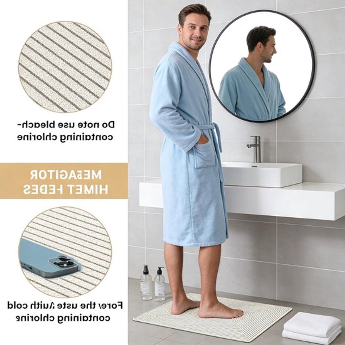 Antislip Badmat, Sneldrogend en Comfortabel, PVC Loofah met Afvoergaatjes, Ideaal voor Badkamers en Doucheruimtes (60 x 90 cm)