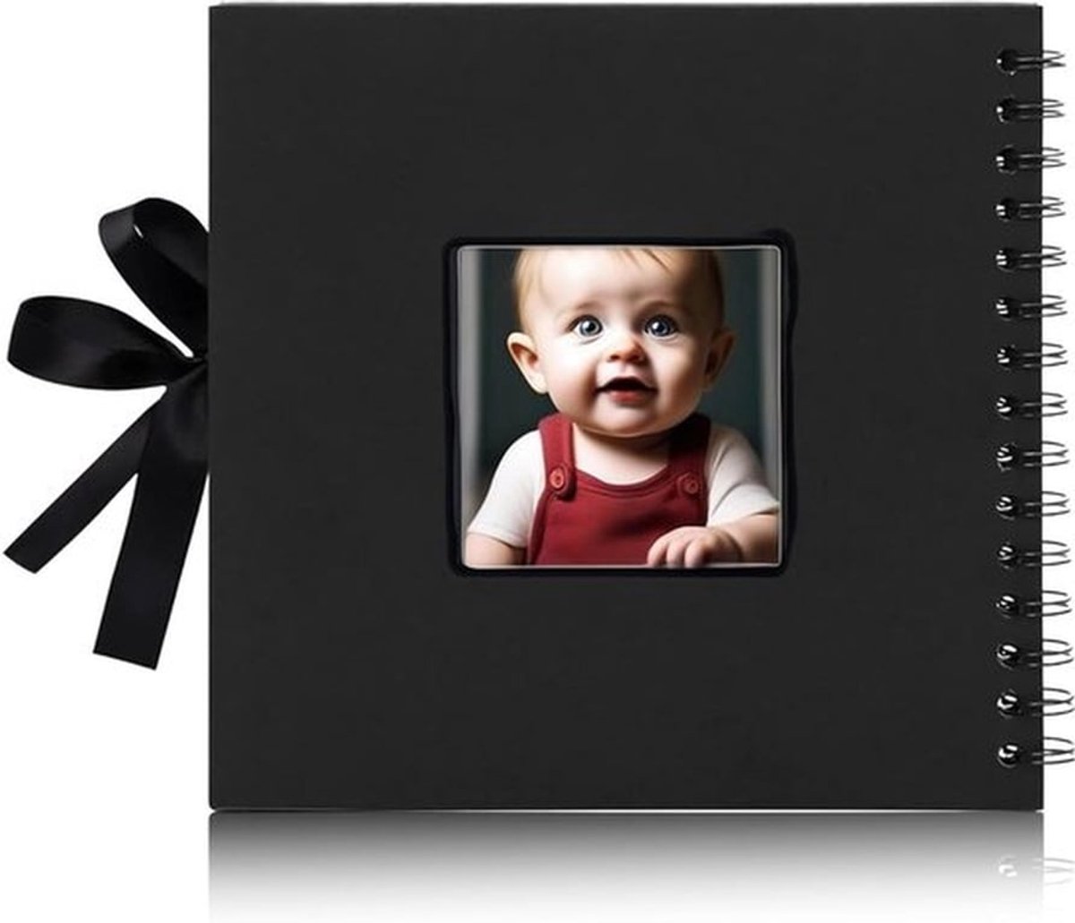 Zelfgemaakt Fotoalbum met Zwarte Pagina's - Ringband Foto Boek voor Scrapbooking en Herinneringen - Perfect voor Verjaardagen en Afstuderen