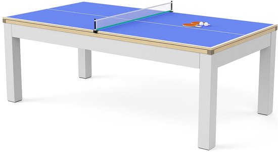 Vente-unique Convertibele tafel - Biljart & Pingpong - 213 x 112 x 81,5 cm - Zwart en wit - BALTHAZAR van Vente-unique — afbeelding 5