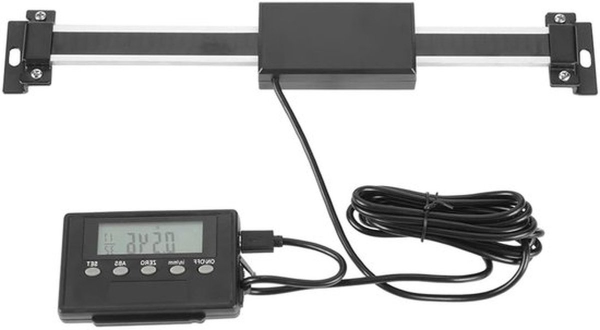 Digitale Aflezing Set voor Lineaire Schalen - Zwart Aluminium 0-150mm met Afstandsbediening en LCD voor Freesmachines en Draaibanken