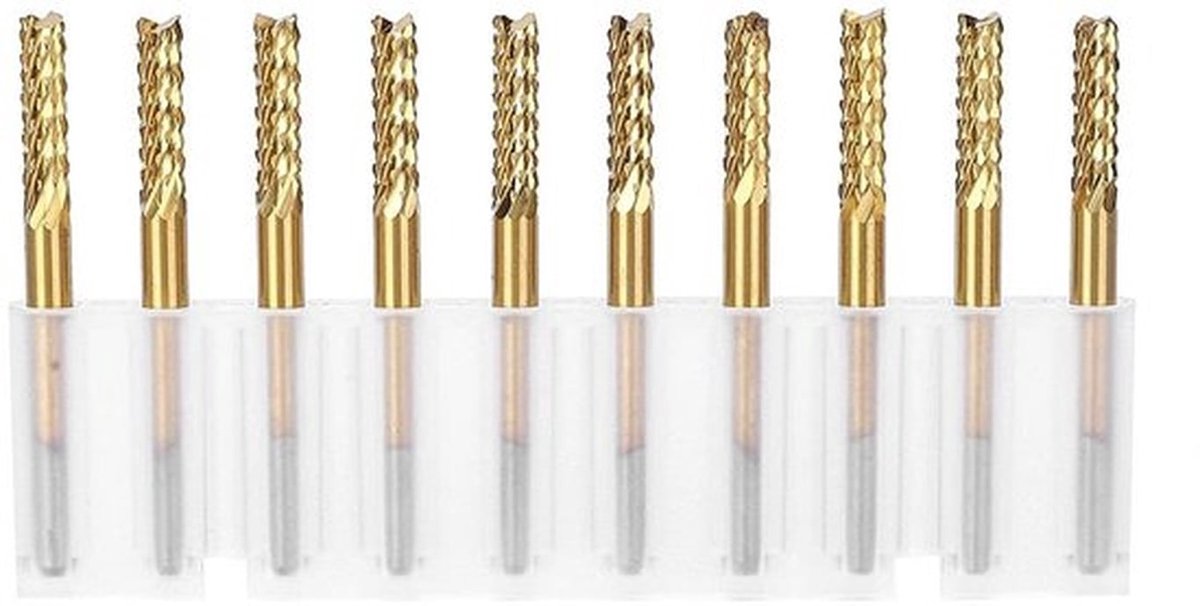 10 stuks 3,17 mm carbide frees cutter - Hoogwaardige snijkwaliteit - 38 mm snijlengte - Ideaal voor precisiewerk - Voor ...