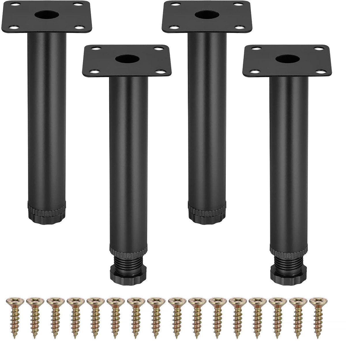 Solidchoice - Verstelbare Metalen Meubelpoten 15cm Zwart
