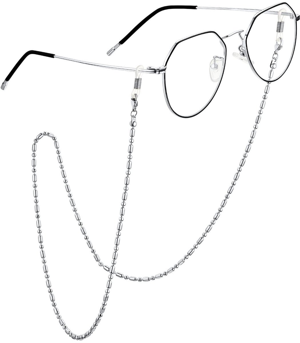 Solidchoice - Elegante Brilketting van Roestvrij Staal met Parels
