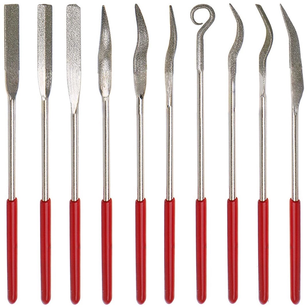 Solidchoice - Set van 10 Mini Diamant Vijlenset voor Diverse Materialen