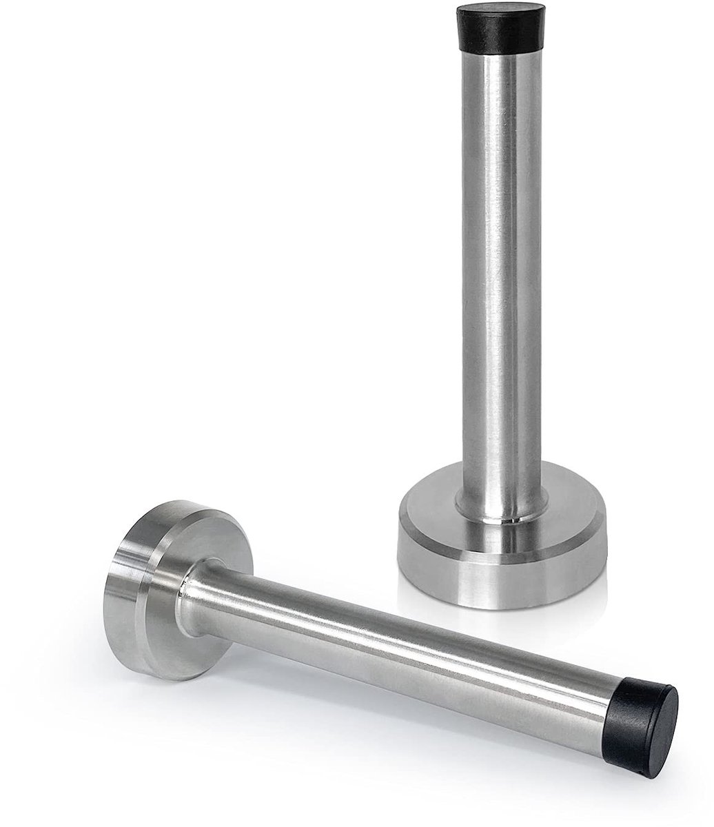 Solidchoice - Set van 2 Wandmontage Deurstopper met Rubber Tip voor Geluiddemping
