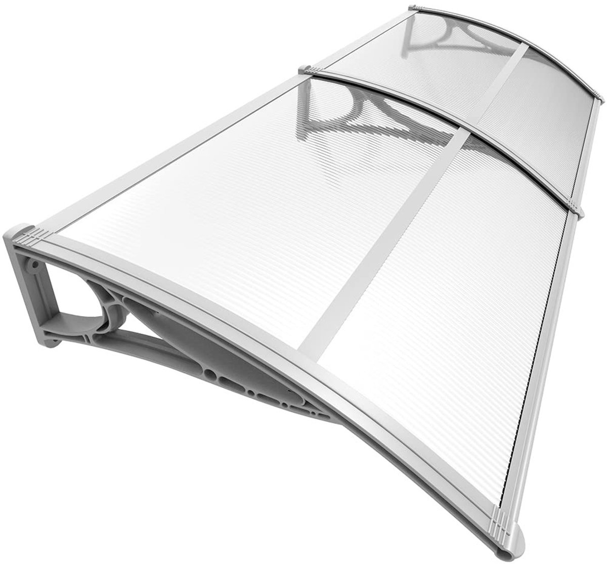 Solidchoice - Voordeur Overkapping 200 x 80 cm van Aluminium en Polycarbonaat