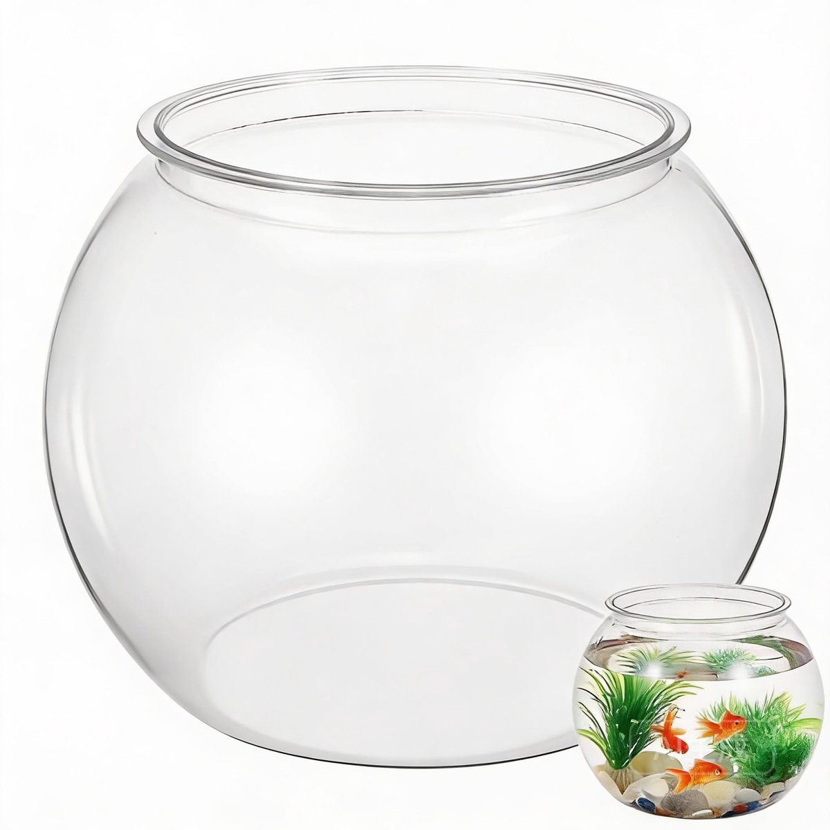 Solidchoice - Doorzichtige Plastic Viskom voor Betta Vissen en Decoratie