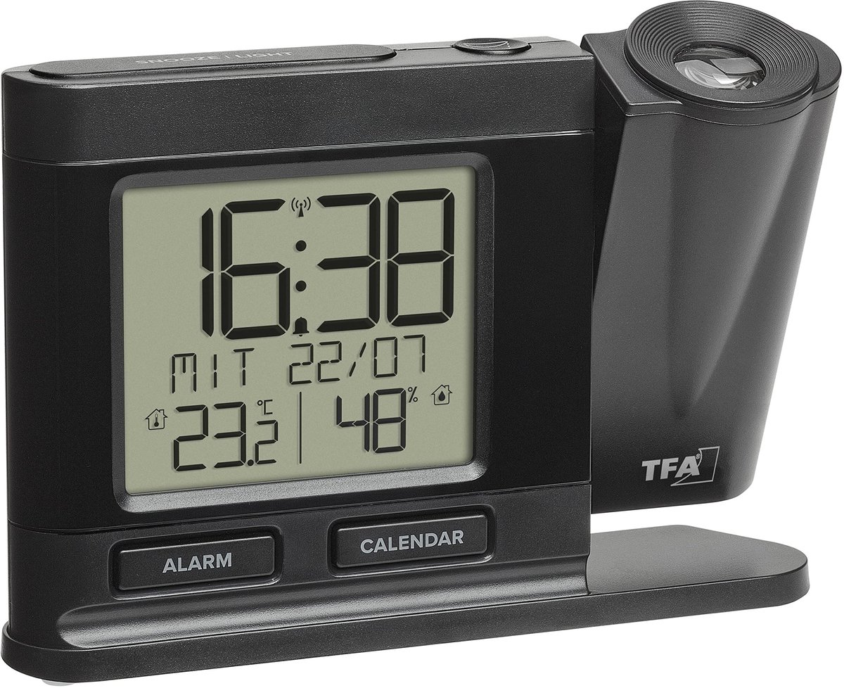 Solidchoice - Digitale Projectie Klok met Thermo-Hygrometer