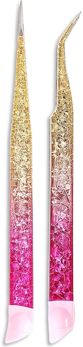Solidchoice - Set van 2 Roestvrijstalen Nail Art Tweezers voor Precisiewerk