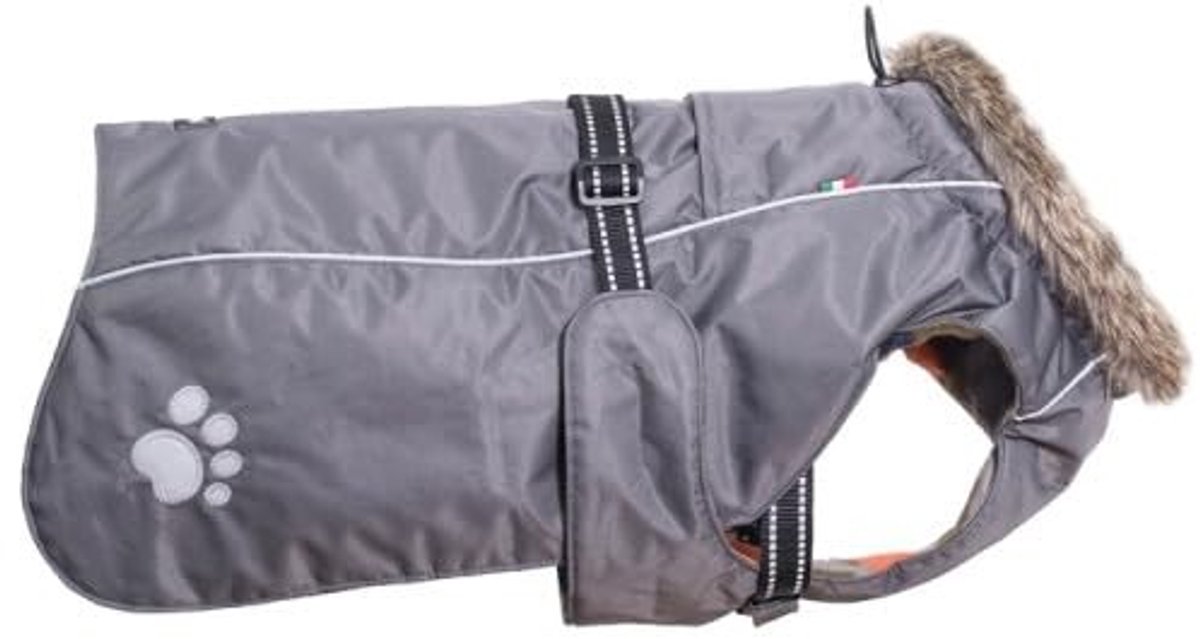Solidchoice - Warme Hondenvacht met Tuig en Fleece Kraag voor Winterdagen