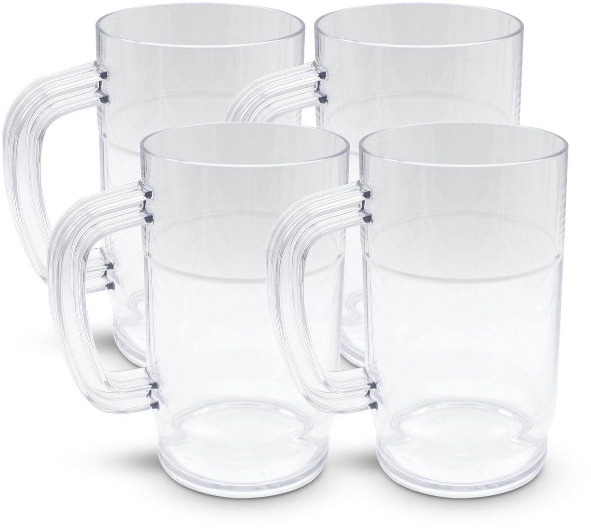 Solidchoice - Set van 4 Polycarbonaat Bierglazen 50 cl
