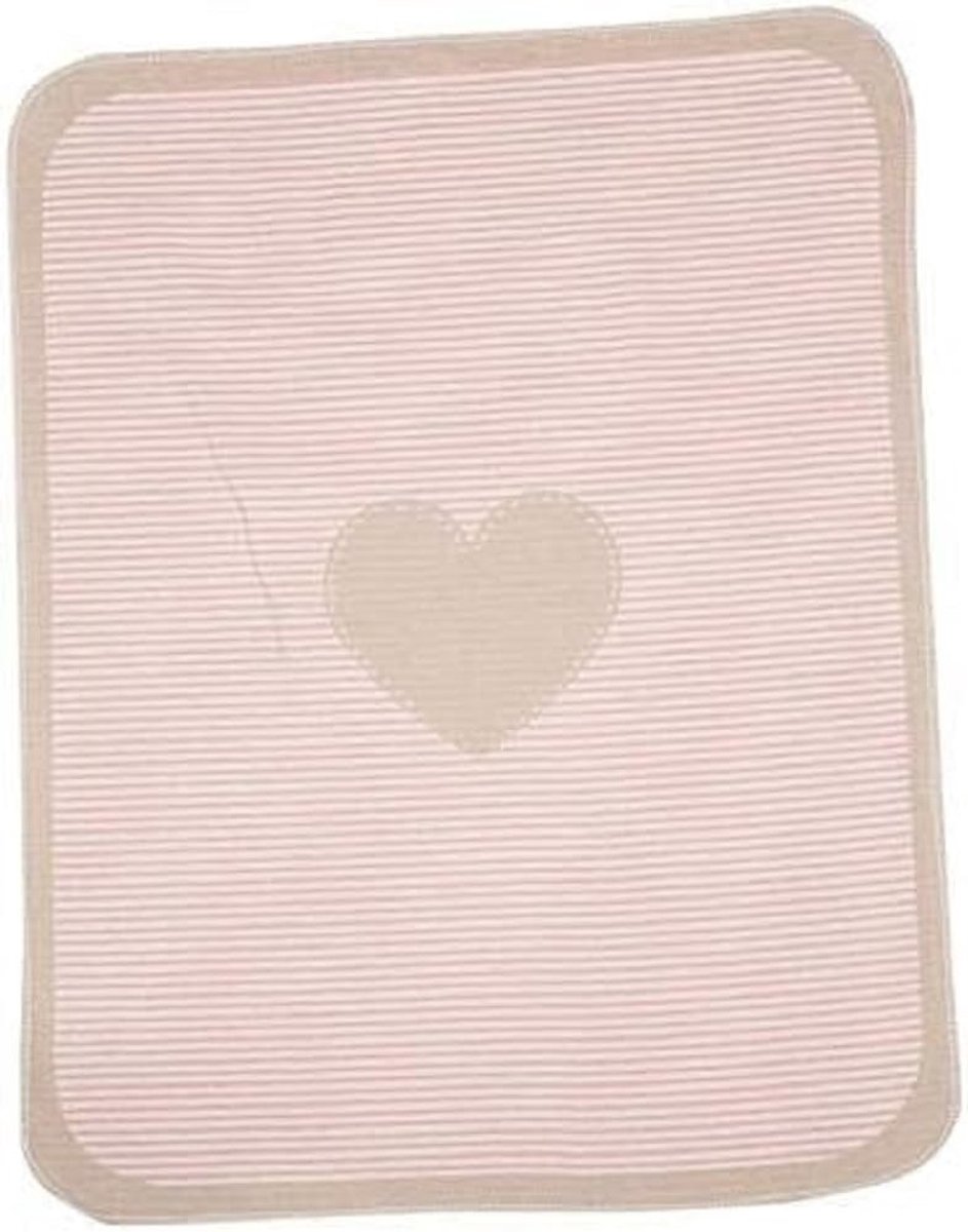 Solidchoice - Juwel Babydeken met Hartpatroon in Roze