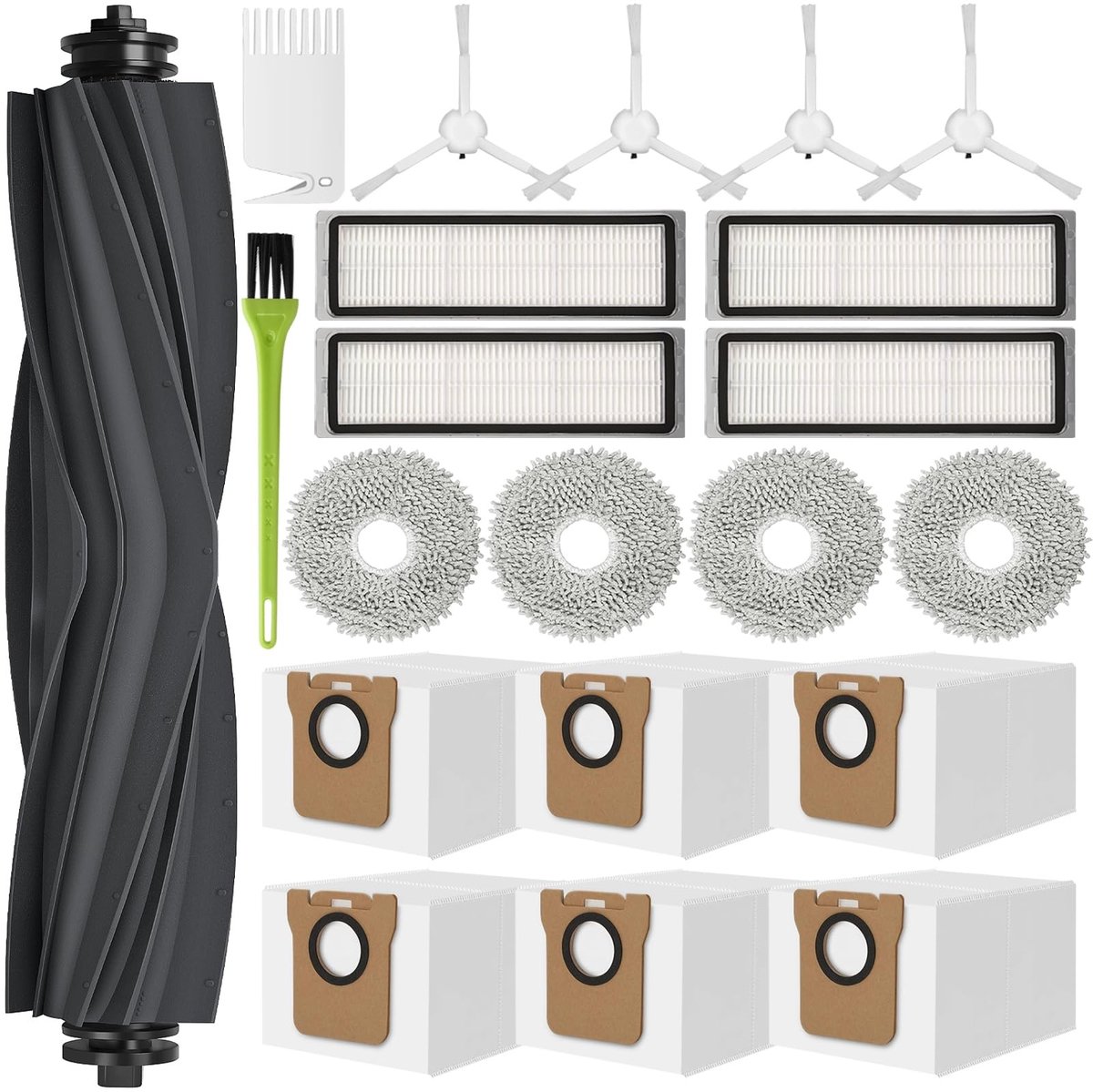 Solidchoice - Vervangaccessoires voor L10s Ultra Robotstofzuiger met 6 Stofzakken en 4 Filters