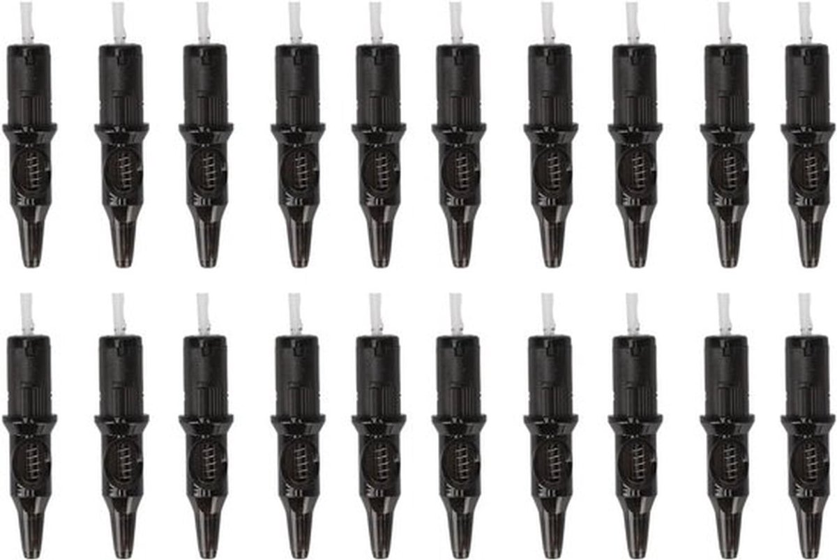Tatoeage-balpencartridges - 20 stuks - 5 ml - Liner-shader - Inktvrije balpencartridges voor tatoeagepraktijk - zwart