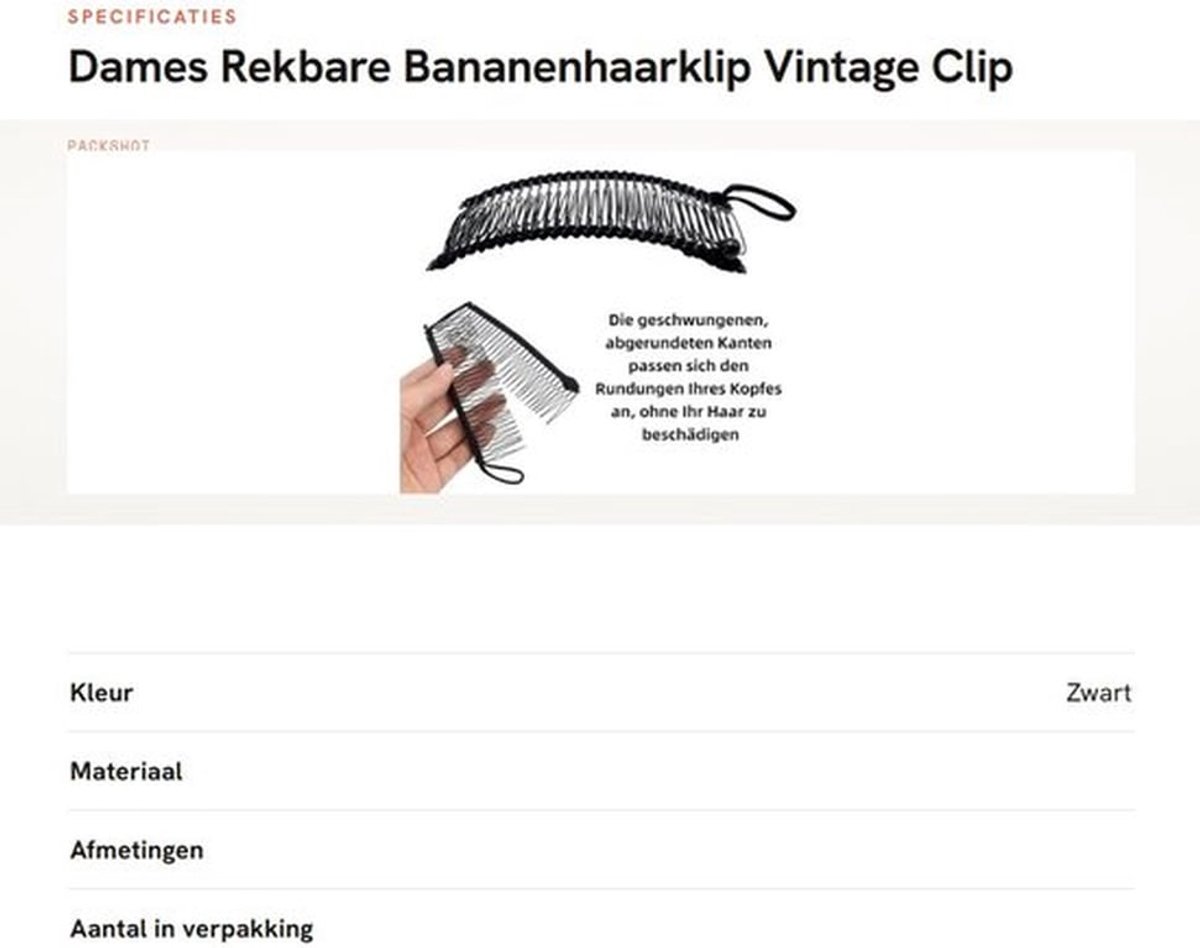 Bananenhaarclip - 2 Stuks - Rekbaar - Vintage Paardenstaarthouder - Geschikt voor Alle Haartypes - Flexibele Grip - Haarklem