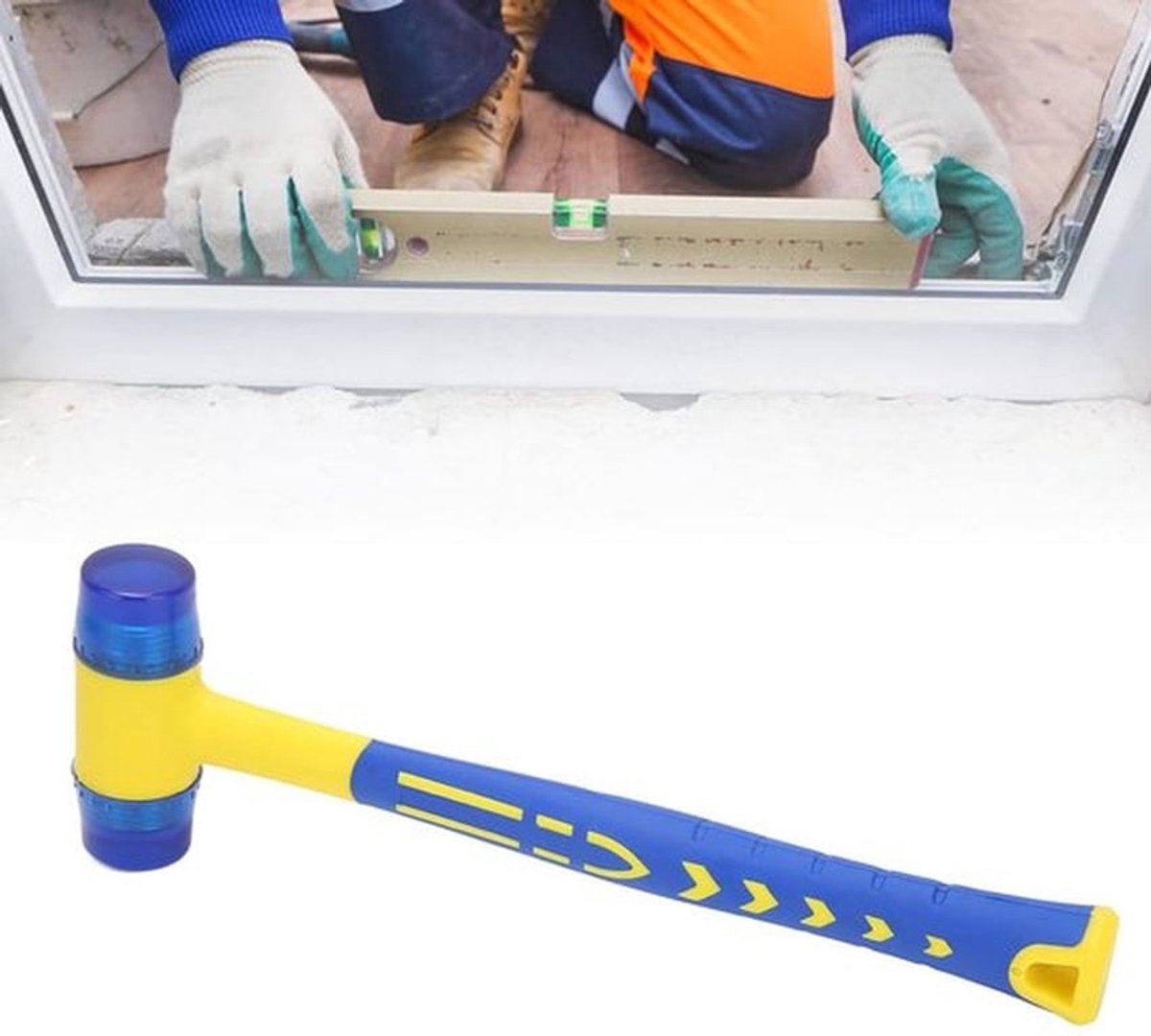 Hamer Schokabsorberend - Rubber Hamer - Ergonomisch Ontwerp - Duurzaam - Comfortabele Grip - Voor Houtbewerking