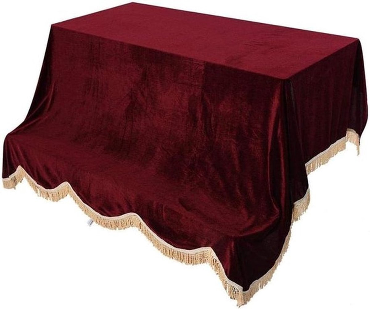 Piano Cover Verdikte Rechtop Toetsenbord Stofkap Kwasten Beschermhoes - Stofdicht - Duurzaam - Rood - Geschikt voor Rechtop Piano's
