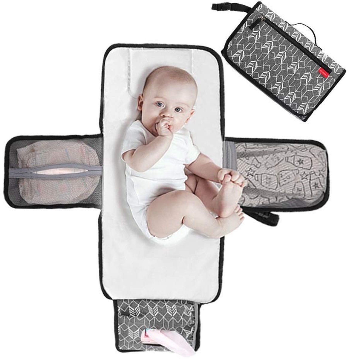 Solidchoice - Draagbare Baby Verzorgingsmat met Kussen