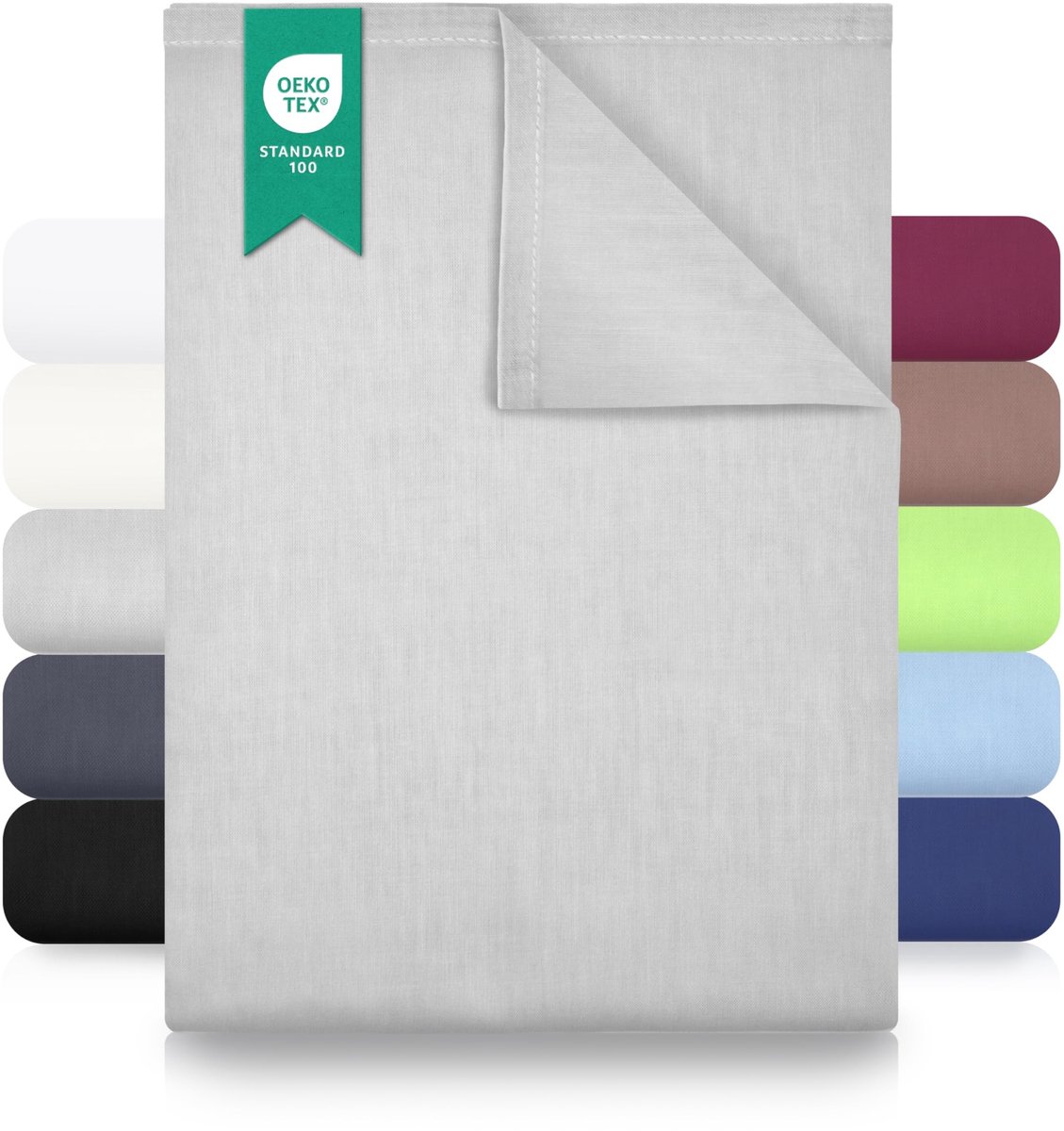 Solidchoice - Laken van 100% Katoen 240x275 cm Zilvergrijs