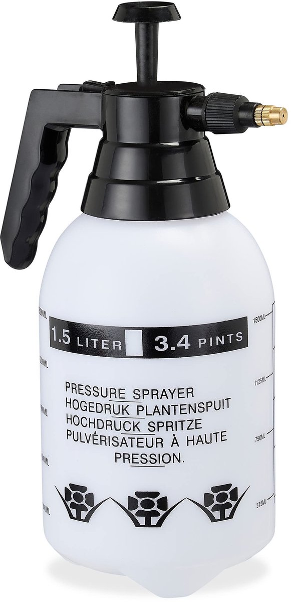 Solidchoice - Drukspuit met Verstelbare Spuitkop 1 Liter voor Planten en Onkruidbestrijding