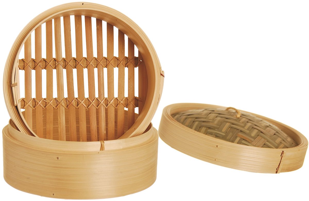 Solidchoice - Bamboo Stoommand met Deksel 18 cm