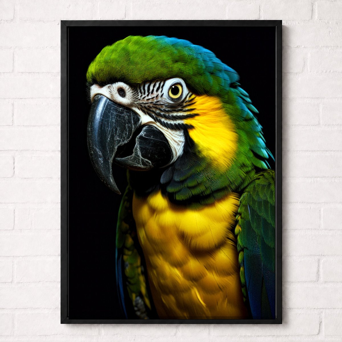 Blauw-Gele Ara Poster - Vogelportretten Collectie - Dieren Posters - A1+ 61 x 91,5 cm