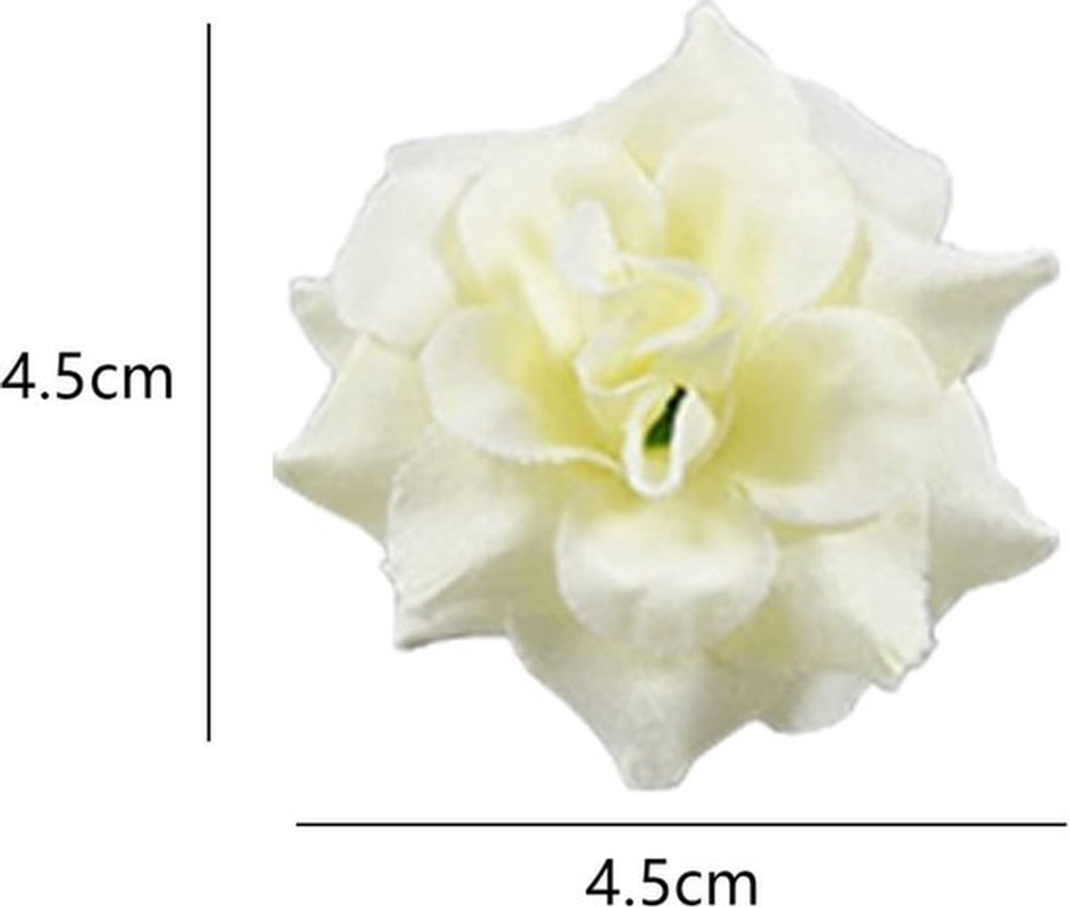 Kunstbloemen Goudkleurig - 50 Stuks - Rozenkoppen - Tafeldecoratie - Bruiloft - Knutselen - Diameter 4,5 cm - Nep Bloemen