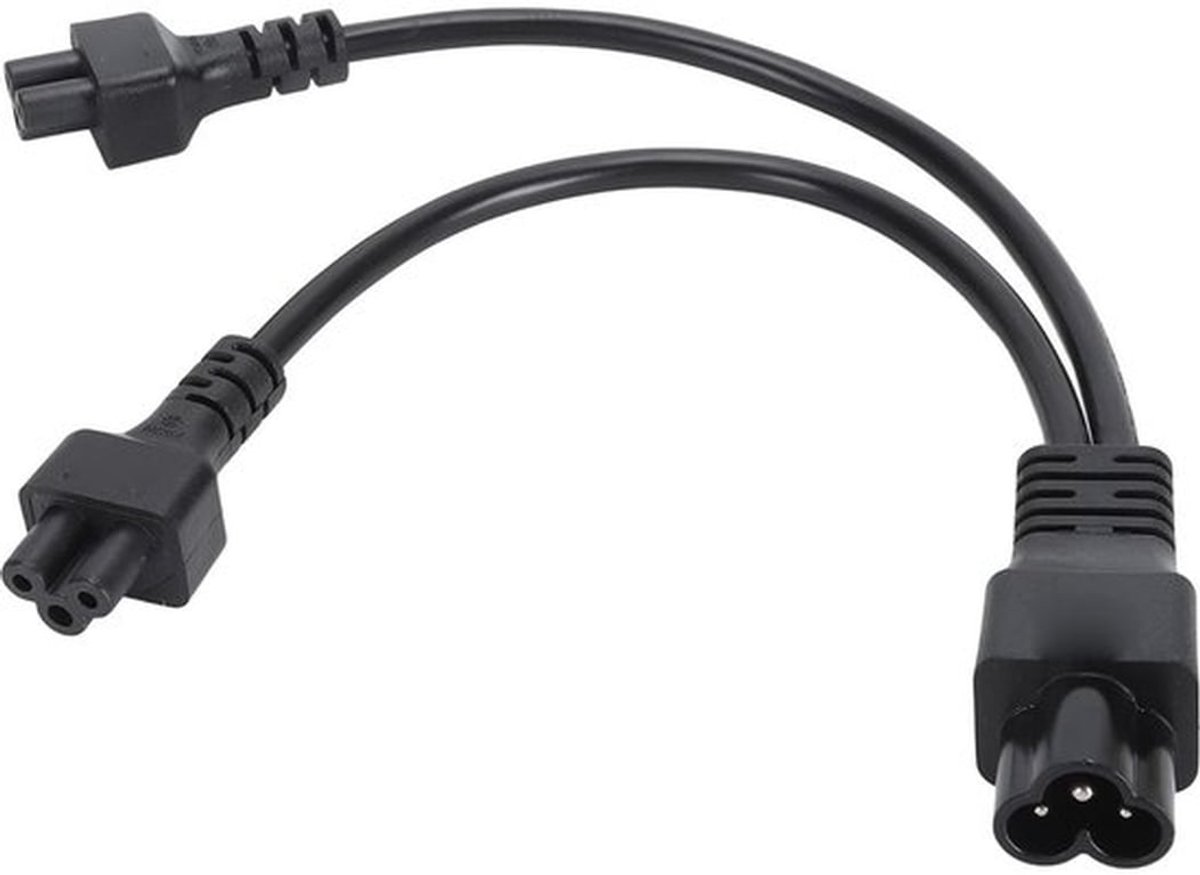 Y-splitteradapterkabel IEC320 C6 naar Dubbel C5 Vrouwelijk