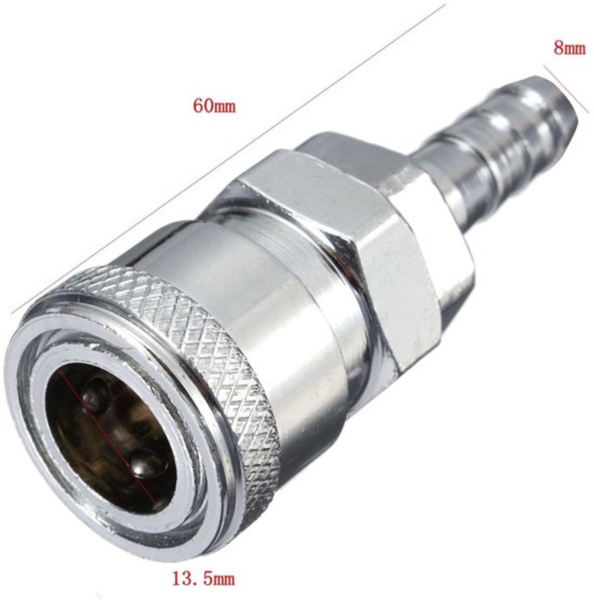 Mondstuk 8 mm - Gas-aansluiting - Aansluitingsset - Koppeling - Schakelklep - Geschikt voor Caravan/BBQ - Gasaansluiting