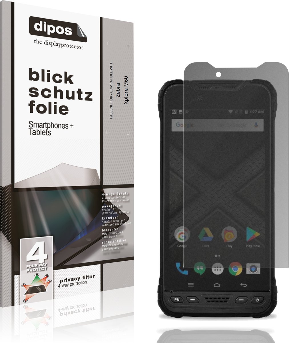 dipos – Matte Privacy Screenprotector geschikt voor Zebra Xplore M60 | Anti-Spy Beschermfolie