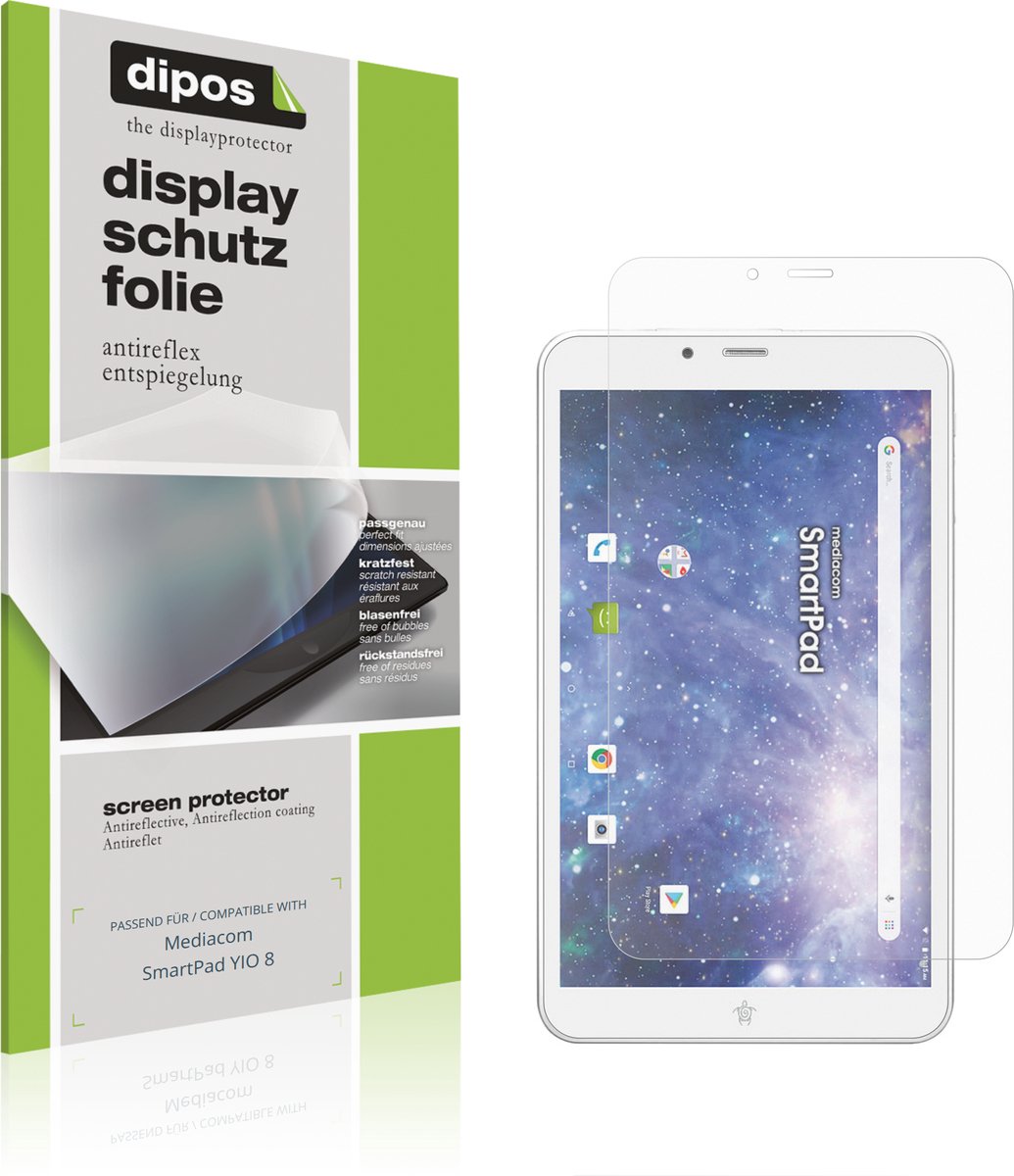 dipos – 2x Matte Beschermfolie geschikt voor Mediacom SmartPad YIO 8 | Krasbestendige & antireflecterende Screenprotector Ultra-Thin