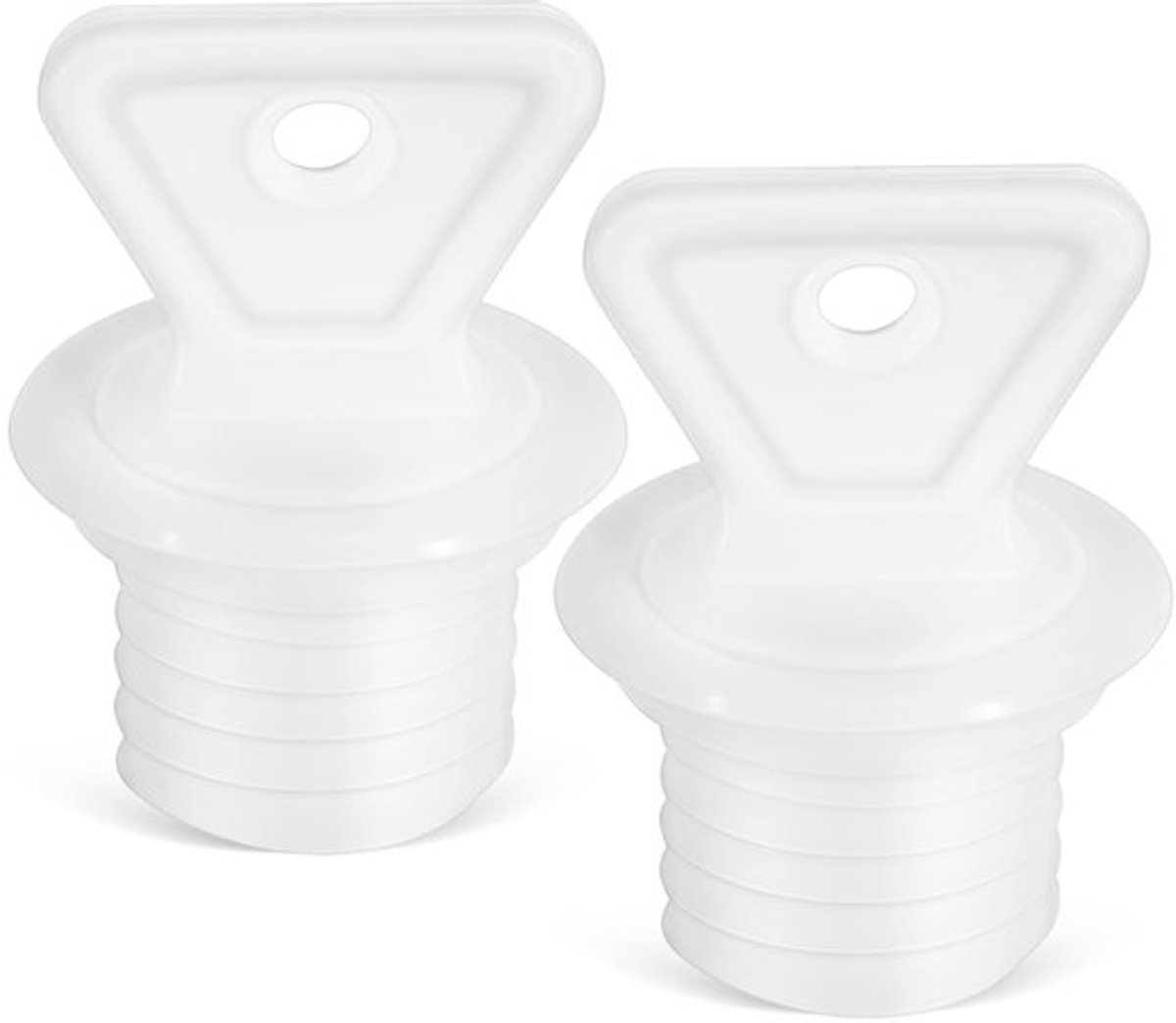 Dailygoods - Warmwaterkruik - Rubberen Flessendop - Waterdicht en Veilig - Wit