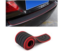 Bumperbescherming Kofferbak - Dorpelbeschermer Rubber - Bescherming Auto - Zelfklevend - 104cm x 9cm - Rood