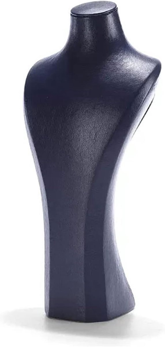 Sieradenstandaard Buste - Kettinghouder Display - Sieraden Presenteren - Verzwaarde Stabiele Voet - Klein - Blauw