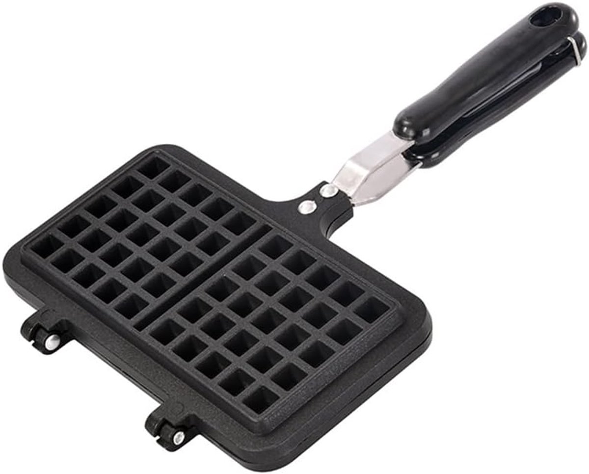 Belgisch Wafelijzer - Wafelmaker Bakplaat - Wafels Bakken - Antiaanbaklaag - 35 x 23 x 5 cm - Zilver