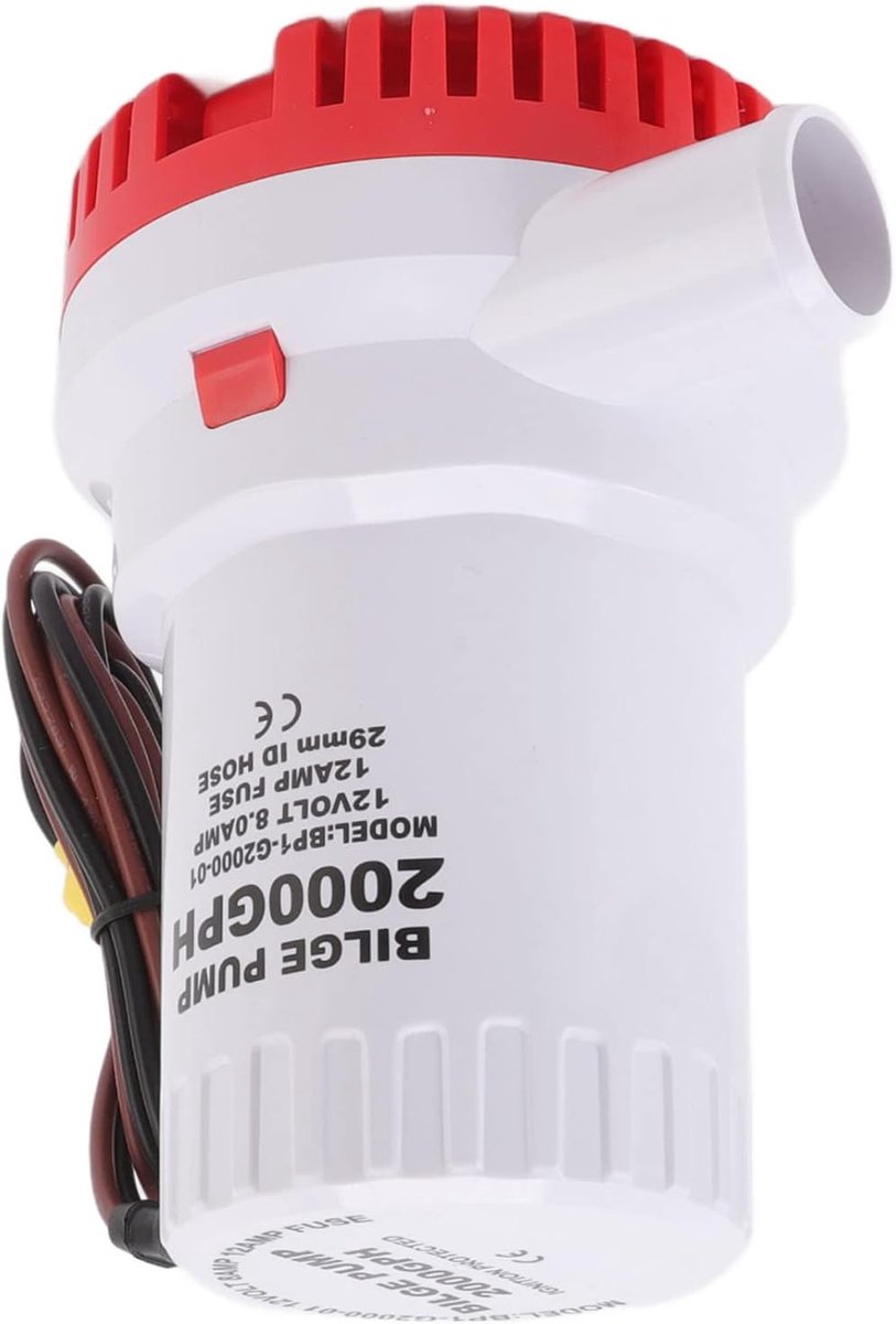 Lenspomp Plastic - Dompelpomp Afvoer - Water Verplaatsen - Stille Watergekoelde Motor - 2000 GPH - Zwart