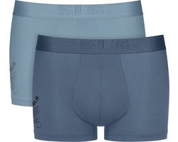 Sloggi Men SLG Base Soft Trunk - heren boxershorts korte pijp (2-pack) - licht- en middenblauw