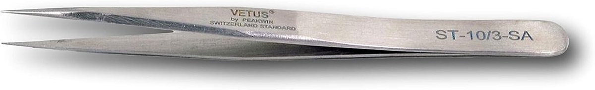 Horlogemaker Pincet - Precisie Pincet - Fijn Werk - Roestvrij Staal - Tot 140mm - Zilverkleurig