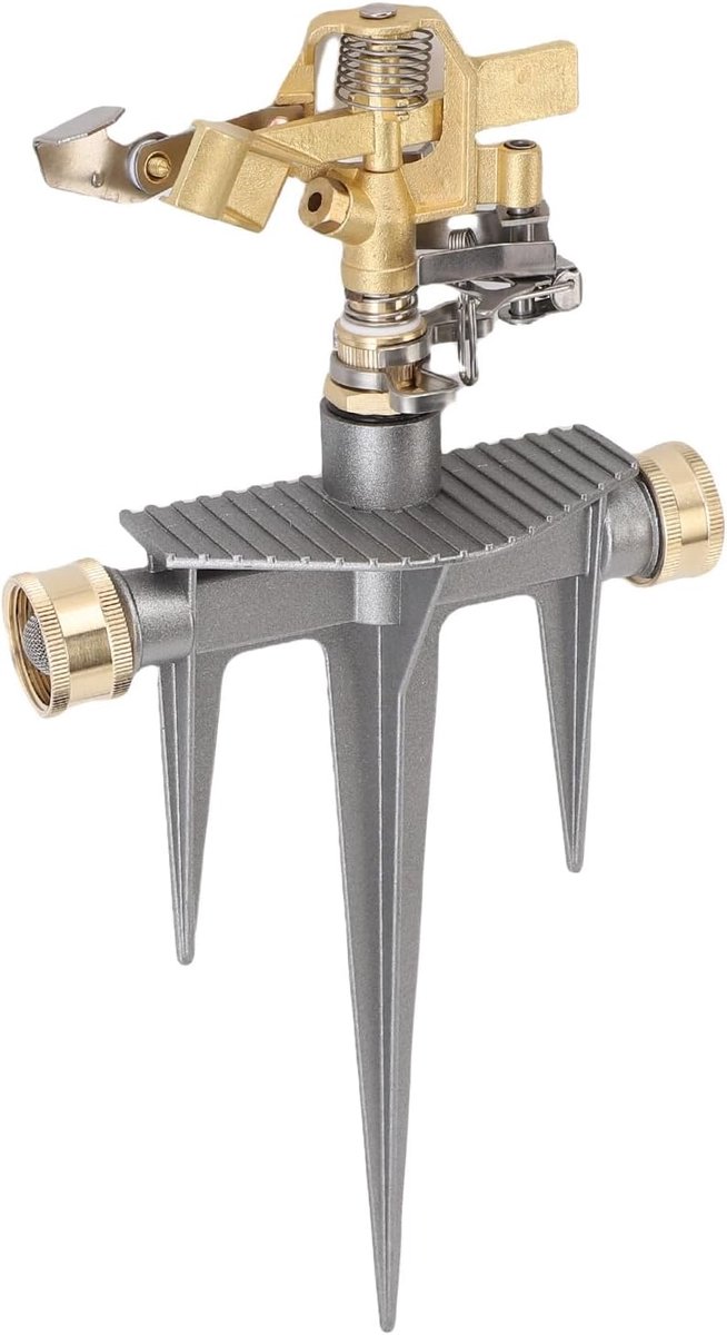 Tuinsproeier - Gazonsproeier Sproeier - Gazon Bewateren - 360 Graden Rotatie - 49FT Sproei-afstand - Zilver