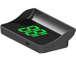 Auto Head Up Display - GPS Snelheidsmeter HUD - Veilig Rijden - Oversnelheid Alarm - 92x52x20mm - Zwart