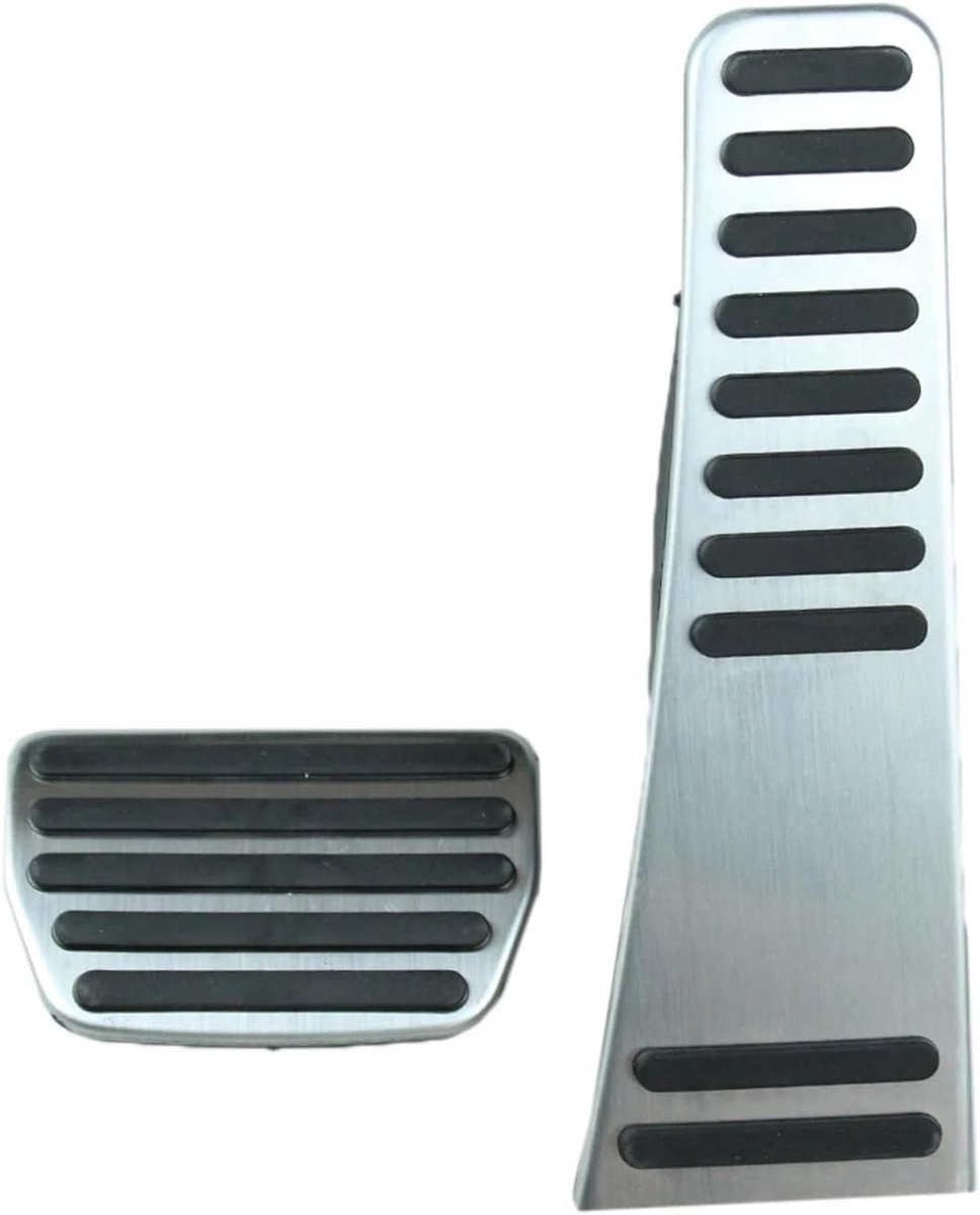 Auto Pedaal Covers - Voetsteun Pedalen - Veiliger Rijden - Antislip Oppervlak - 2 Stuks - Zilver