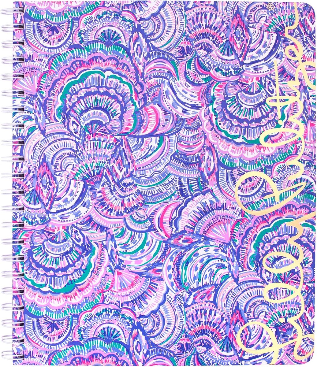 Groot Notitieboek - Spiraal Schrijfblok - Studie en Werk - Geperforeerde Pagina's - 11 x 9.5 Inch - Blauw Design