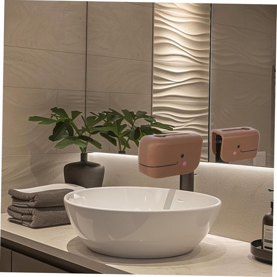 Badkraan Bescherming - Kraan Deksel - Veilig Baden - Schattig Walvisontwerp - 13 cm - Koffie — afbeelding 4