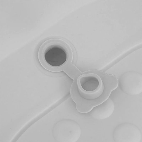 Badstop Silicone - Lekvrije Dop - Water Vasthouden - Schattige Beer Vorm - 6cm Diameter - Grijs — afbeelding 2