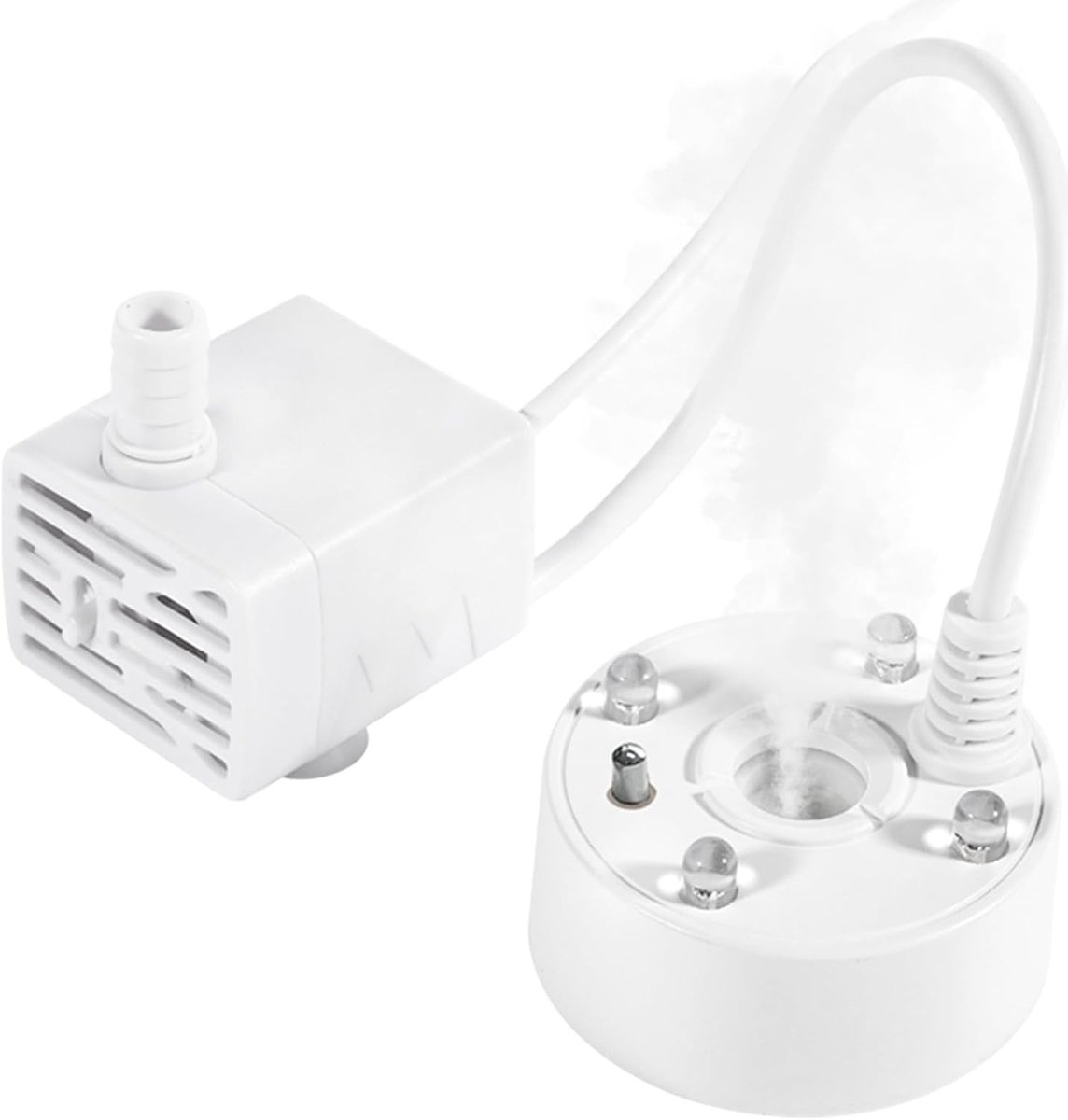 Mistmaker Verstuiver - Vijvernevelaar Decoratie - Sfeervol Effect - Instelbare Nevelintensiteit - 8.9 x 5.7 x 5.2 cm - Zwart
